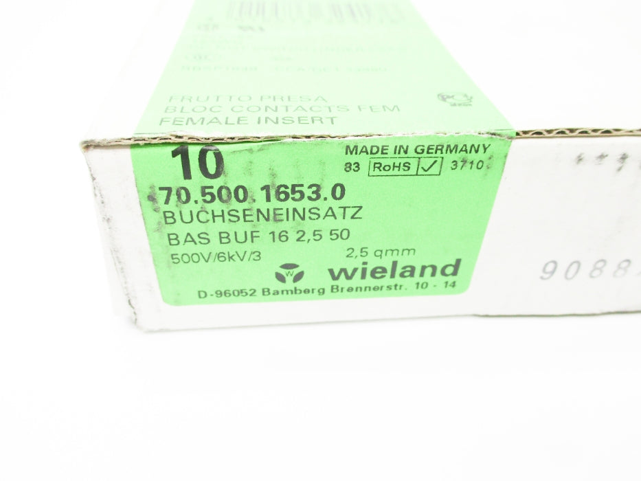 WIELAND 70.500.1653.0 (PKG OF 10) NSMP