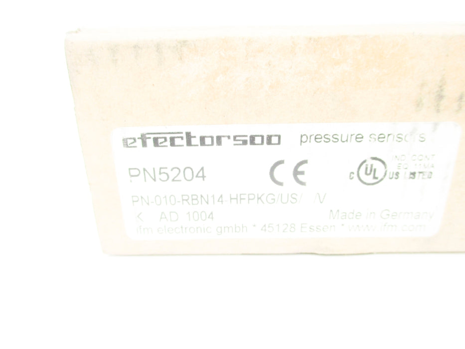 IFM EFECTOR PN-010-RBN14-HFPKG/US/V PN5204 NSMP