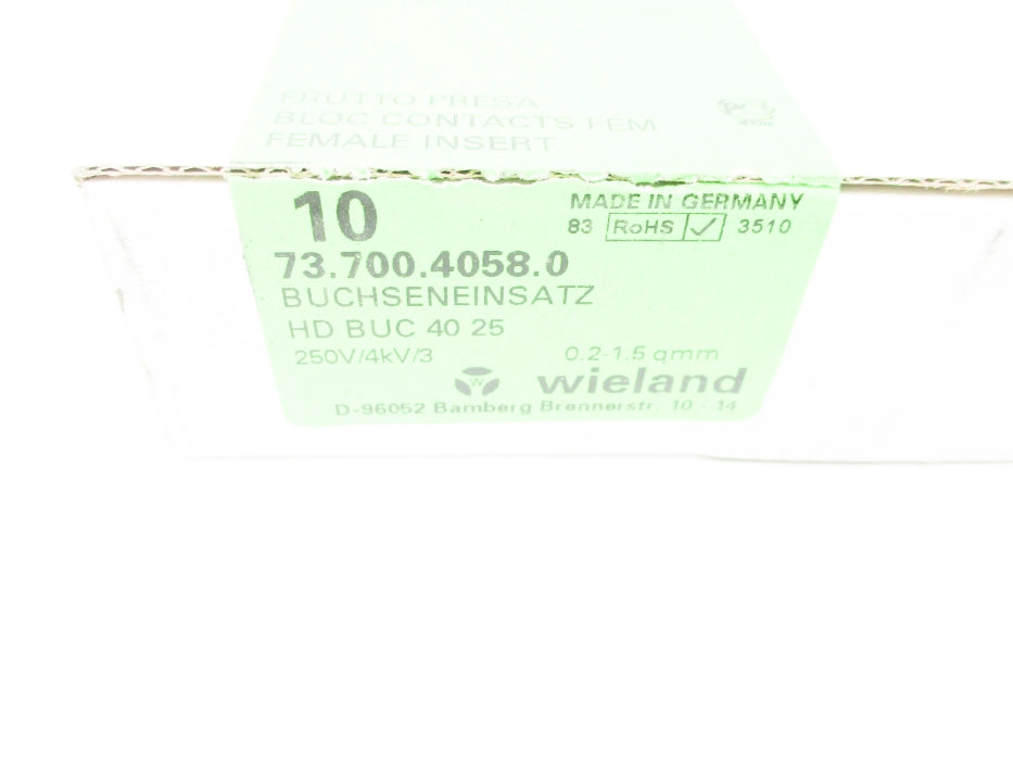 WIELAND 73.700.4058.0 (PKG OF 10) NSMP