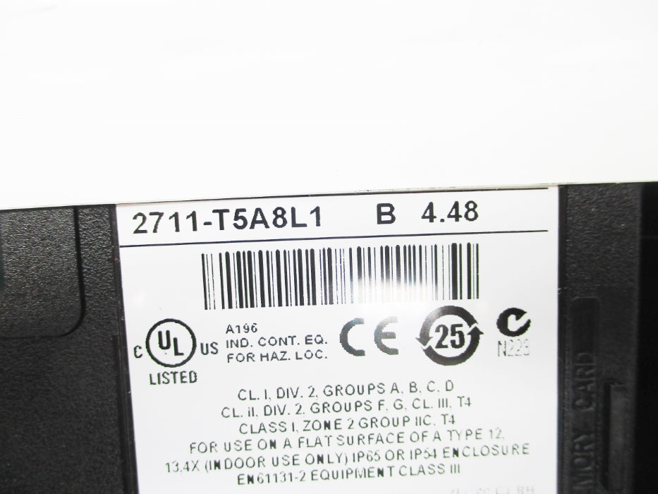 ALLEN BRADLEY 2711-T5A8L1 SER. B F/W 4.48 NSNP
