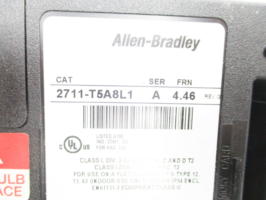 ALLEN BRADLEY 2711-T5A8L1 SER. A F/W 4.46 UNMP