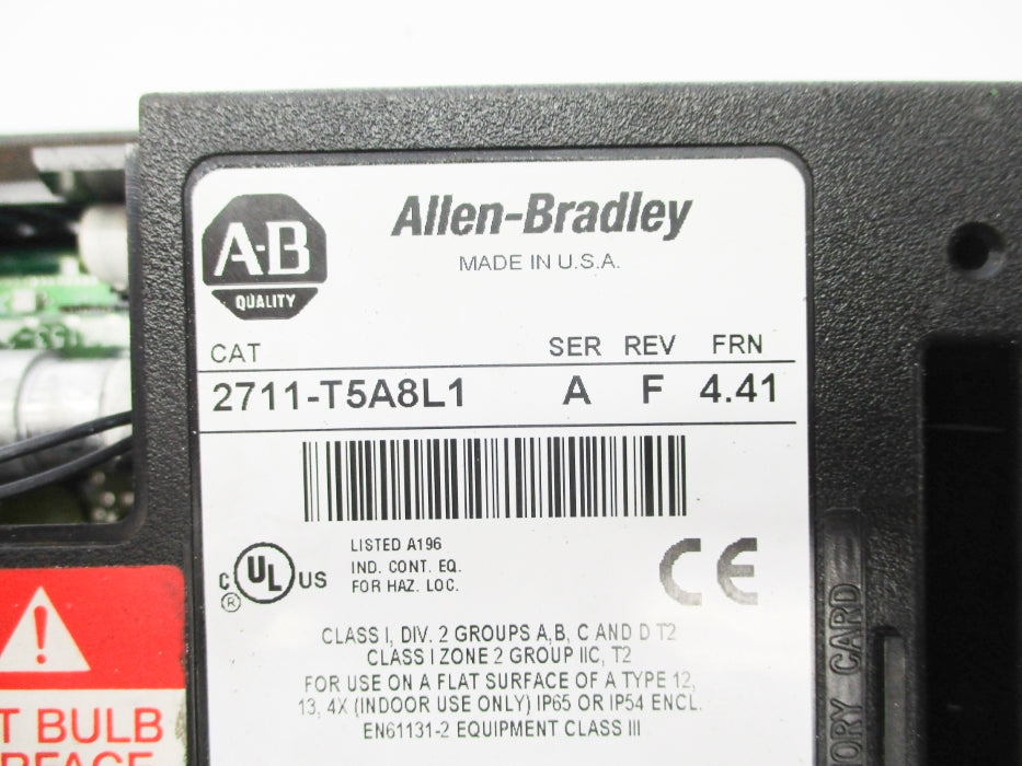 ALLEN BRADLEY 2711-T5A8L1 SER. A F/W 4.41 UNMP