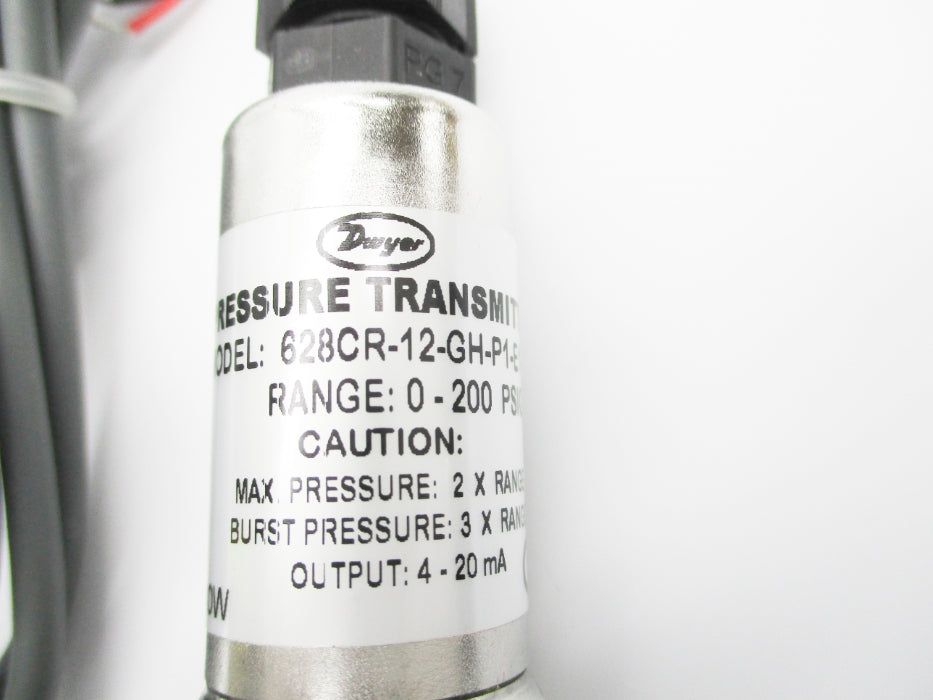 DWYER 628CR-12-GH-P1-E1-S1 0-200PSIG NSNP