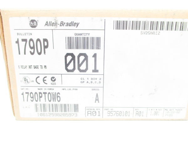 ALLEN BRADLEY 1790-PT0W6 SER. A F/W 1.001 NSMP