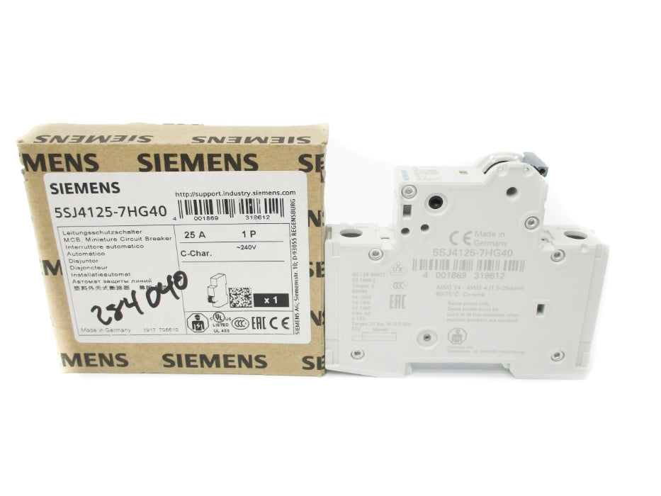 SIEMENS 5SJ4125-7HG40 240V 25A NSMP