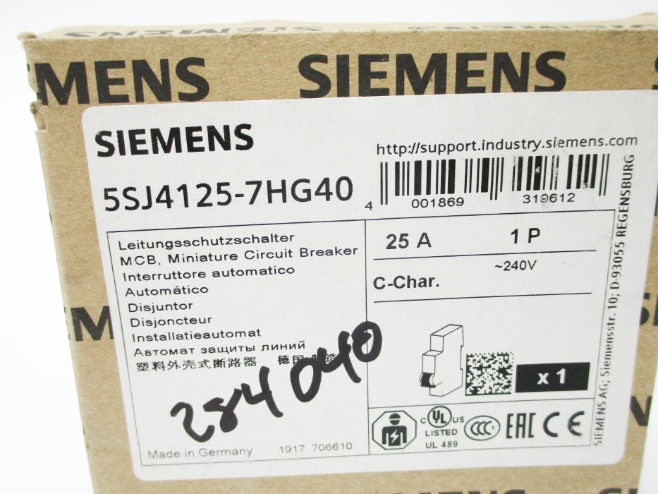 SIEMENS 5SJ4125-7HG40 240V 25A NSMP