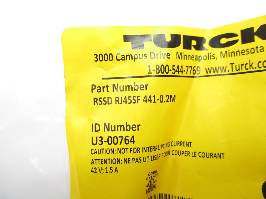 TURCK RSSDRJ45SF441-0.2M U3-00764 NSMP