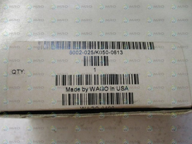 WAGO 8002-025/K050-0613 RECEPTACLE DUPLEX *NEW IN BOX*