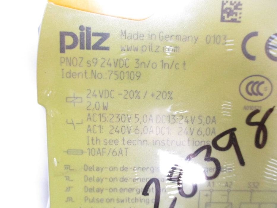 PILZ PNOZS924VDC3N/O1N/CT 750109 24VAC 6A NSNP