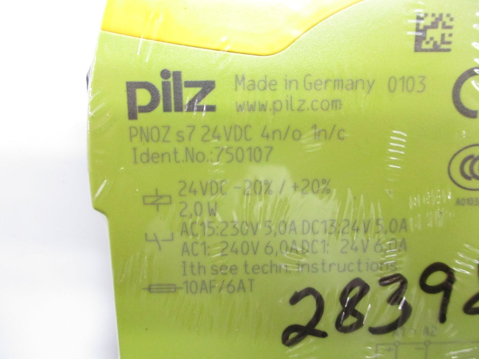 PILZ PNOZS724VDC4N/O1N/C 750107 24VDC 6A NSNP