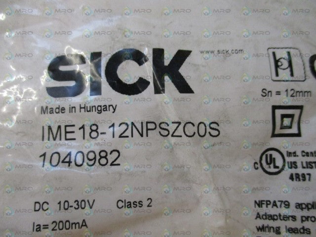 SICK IME18-12NPSZC0S 1040982 PROXIMITY SENSOR *NEW IN FACTORY BAG*