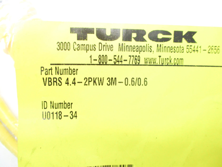 TURCK VBRS4.4-2PKW3M-0.6/0.6 U0118-34 NSMP