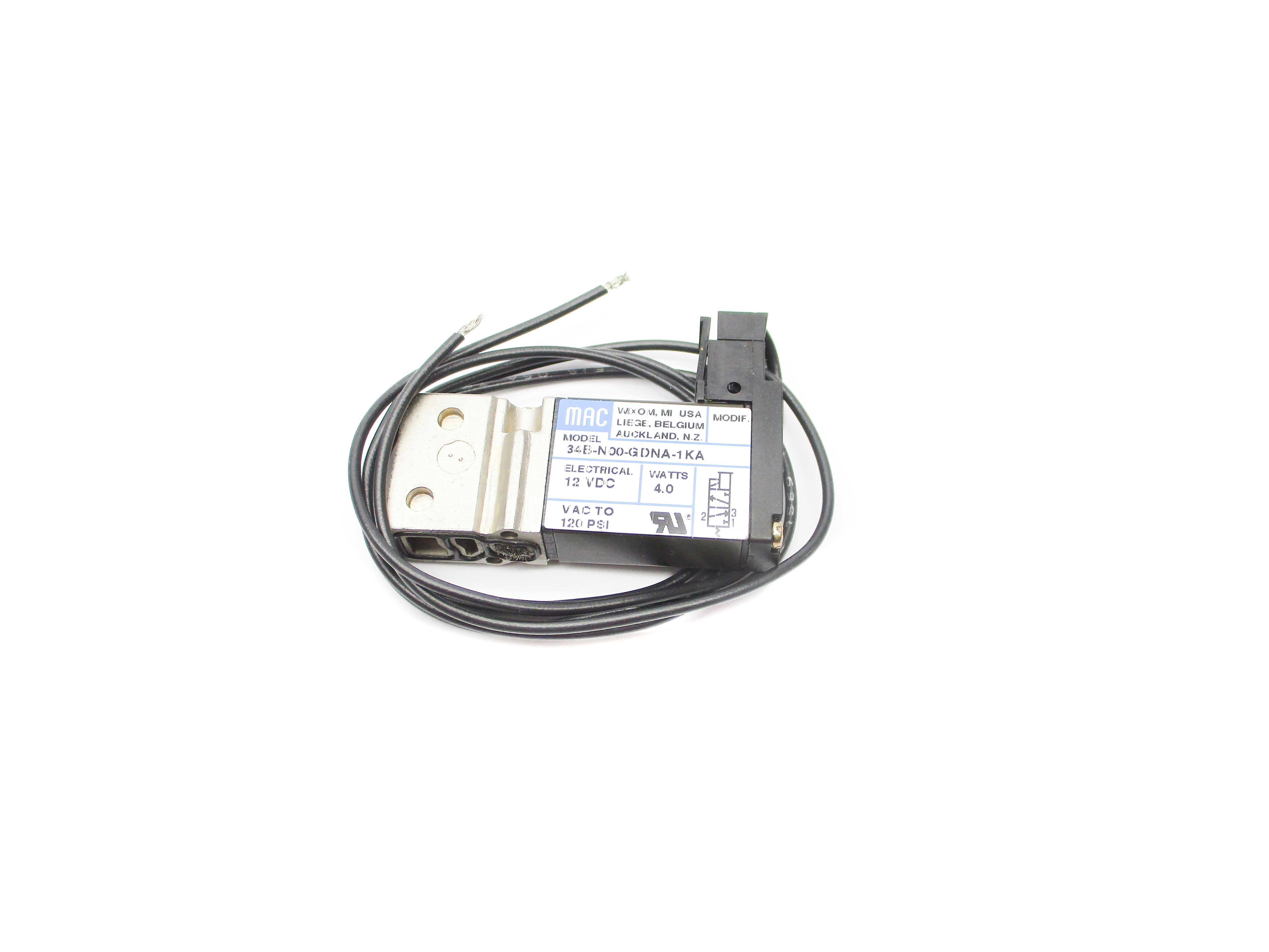 MAC 34B-N00-GDNA-1KA 12VDC 120PSI NSNP
