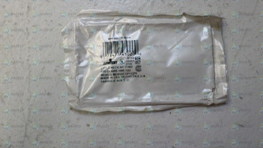 LEVITON 84014 STAINLESS STEEL WALL PLATE *NEW IN FACTORY BAG*