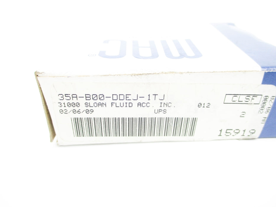 MAC 35A-B00-DDEJ-1TJ 12VDC 120PSI NSMP