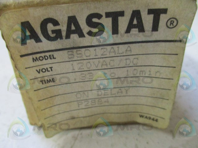 AGASTAT SSC12ALA TIME DELAY RELAY 120VAC *NEW IN BOX*
