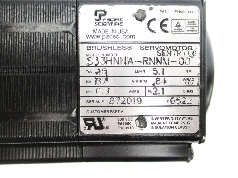 PACIFIC SCIENTIFIC S33HNNA-RNNM-00 NSNP