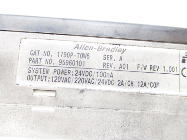 ALLEN BRADLEY 1790P-T0W6 SER. A F/W 1.001 UNMP