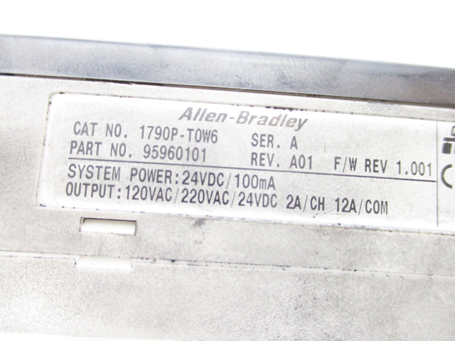 ALLEN BRADLEY 1790P-T0W6 SER. A F/W 1.001 UNMP