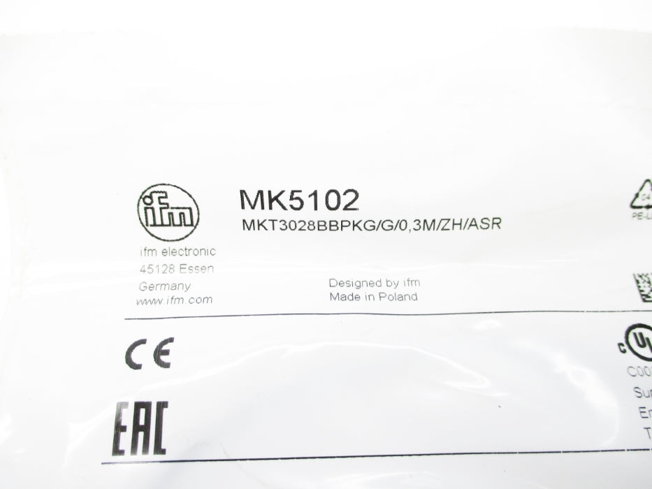 IFM EFECTOR MKT3028BBPKG/G/0,3M/ZH/ASR MK5102 NSMP