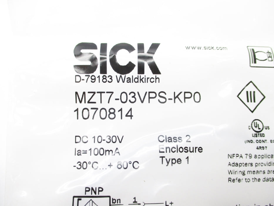 SICK MZT7-03VPS-KP0 1070814 10-30VDC NSMP