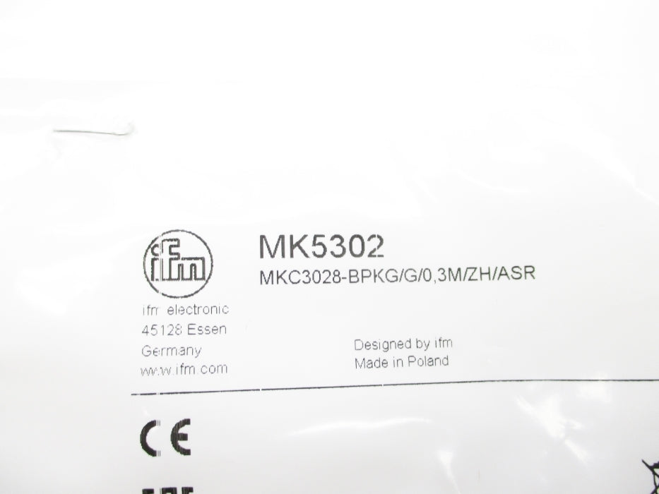 IFM EFECTOR MKC3028-BPKG/G/0,3M/ZH/ASR MK5302 NSMP