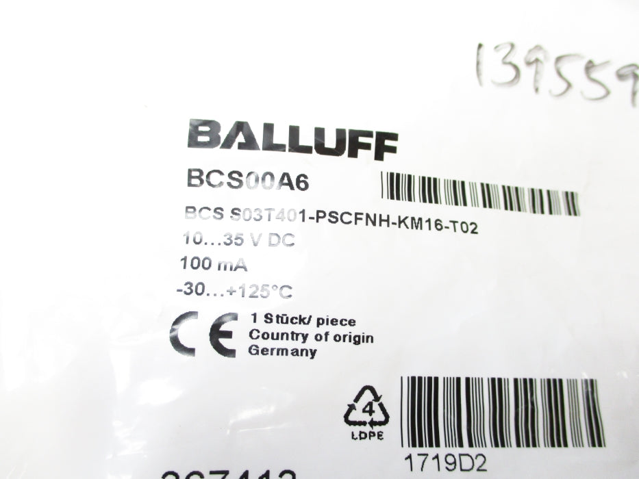 BALLUFF BCSS03T401-PSCFNH-KM16-T02 BCS00A6 NSMP