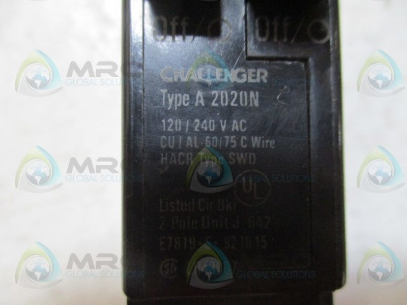 CHALLENGER A2020N CIRCUIT BREAKER 20A *USED*