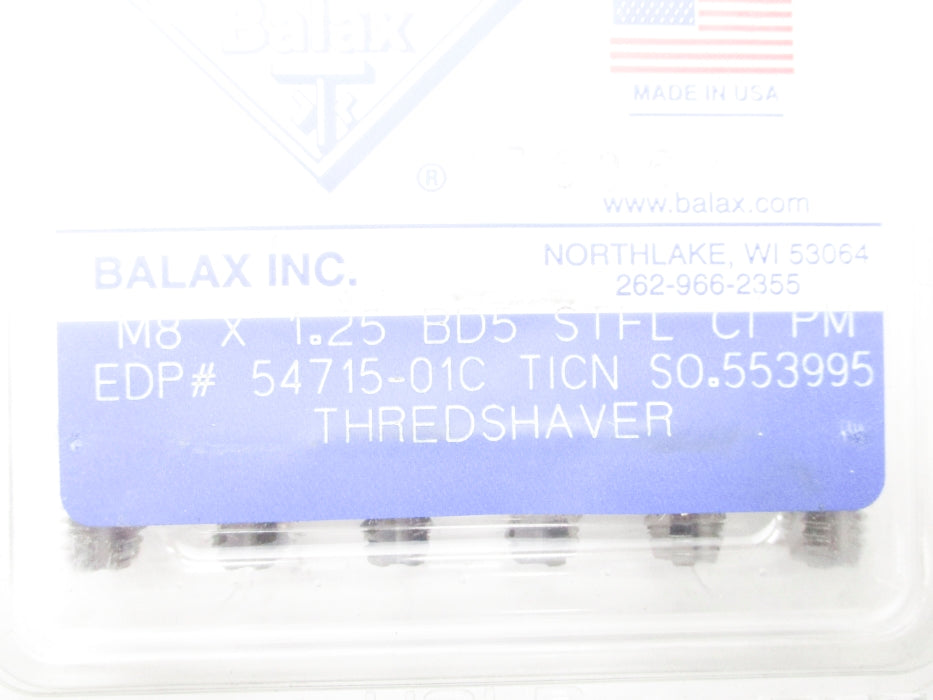 BALAX M8X1.25BD5 (PKG OF 6) NSMP