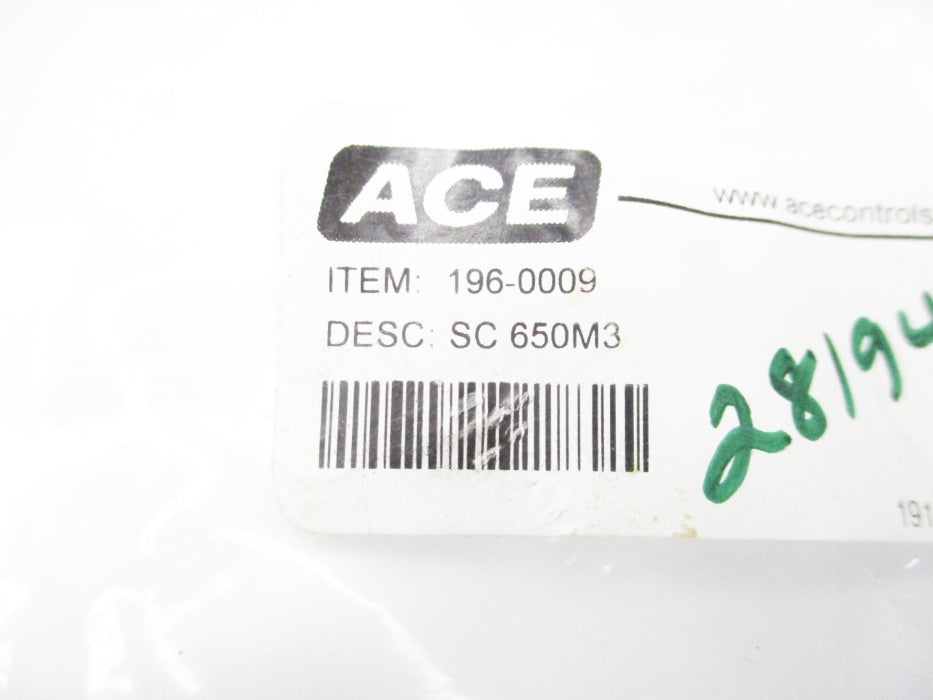 ACE CONTROLS 196-0009 SC650M3 NSMP
