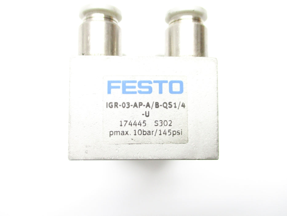 FESTO IGR-03-AP-A/B-QS1/4 174445 145PSI NSNP