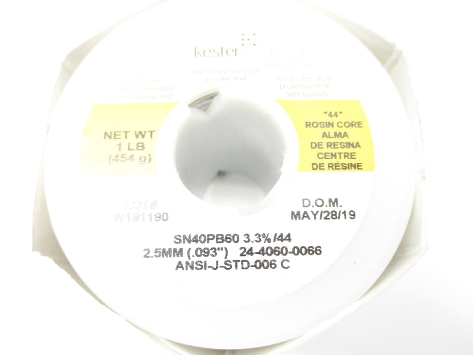 KESTER ANSI-J-STD-006C SN40PB60 NSMP