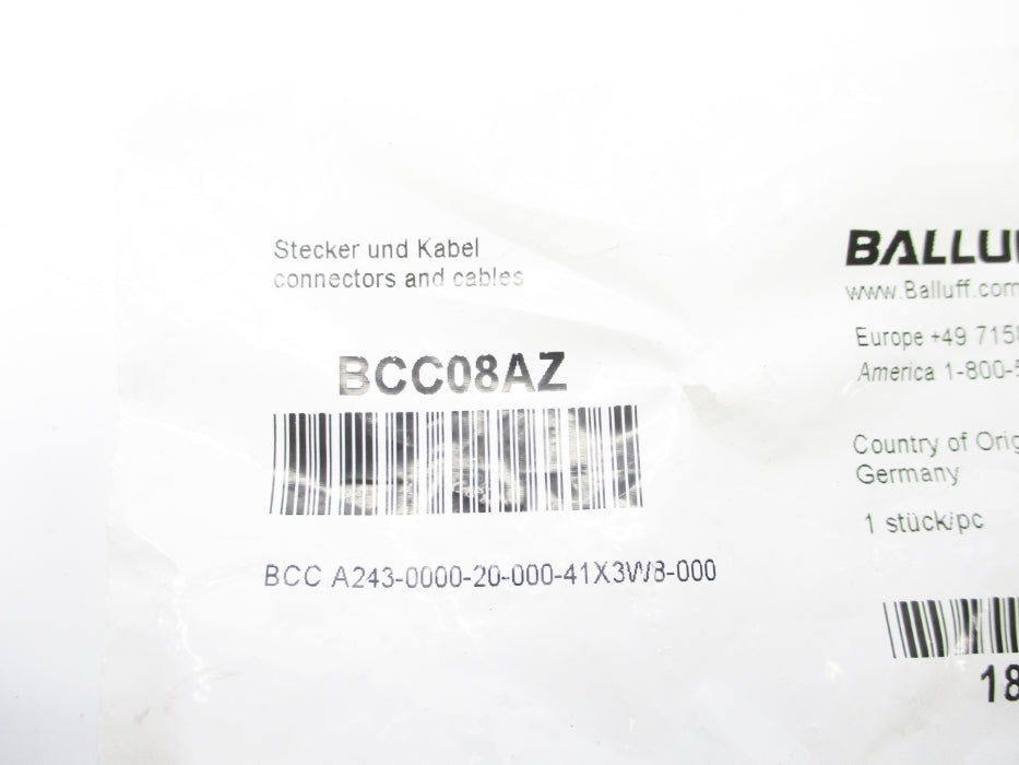 BALLUFF BCCA243-0000-20-000-41X3W8-000 BCC08AZ NSMP