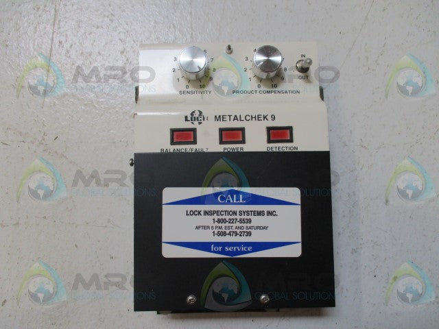 LOCK INSPECTION SYSTEMS METALCHEK9 METAL DETECTION *USED*
