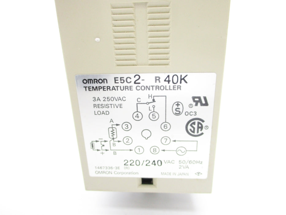OMRON E5C2-R40K 220/240VAC 500'C/1000'F NSNP