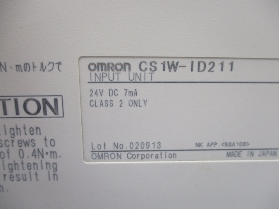 OMRON CS1W-ID211 NSNP