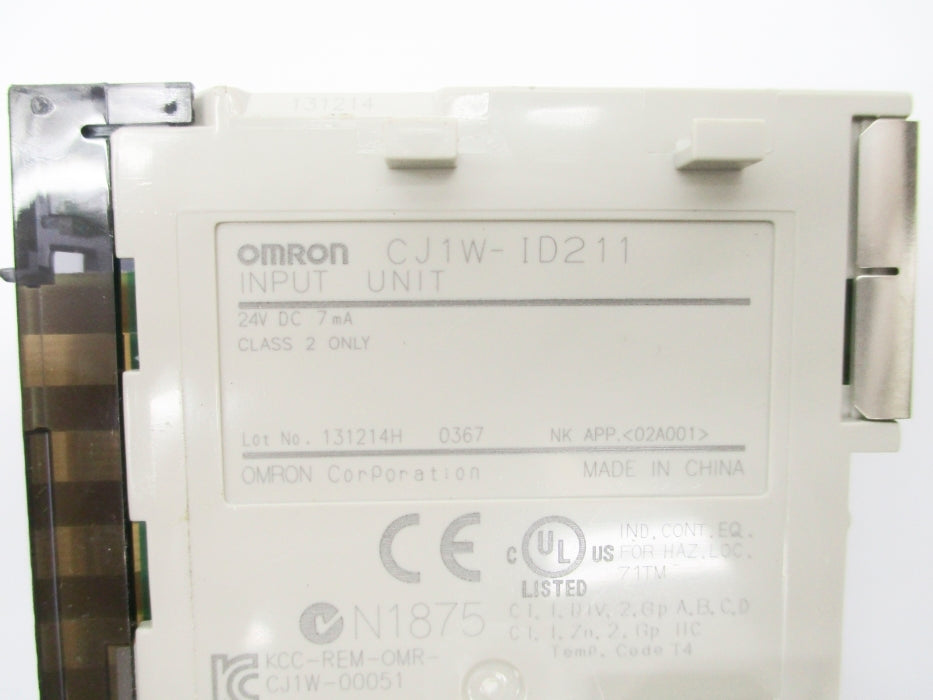 OMRON CJ1W-ID211 24VDC NSNP