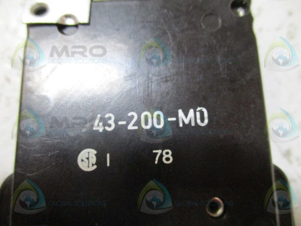 LOT OF 3 ETA CIRCUIT BREAKER 43-200-MO UNMP