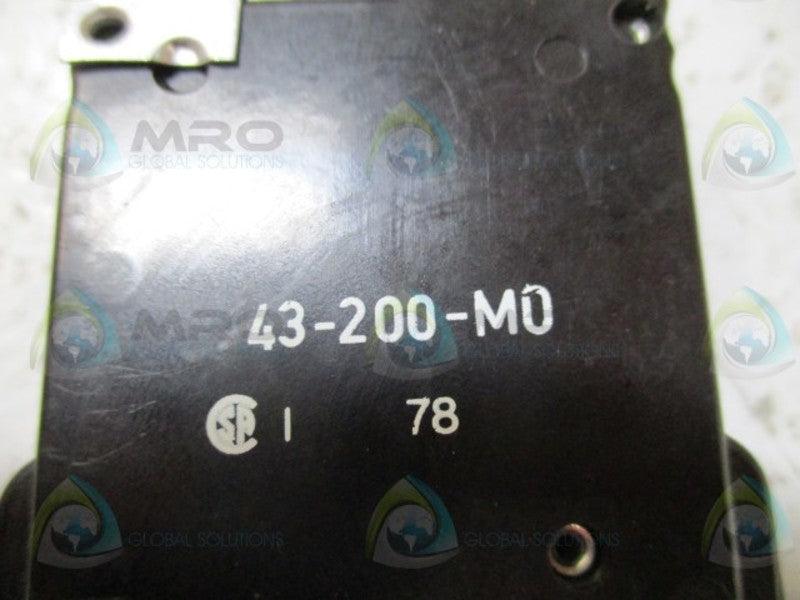 LOT OF 3 ETA CIRCUIT BREAKER 43-200-MO UNMP