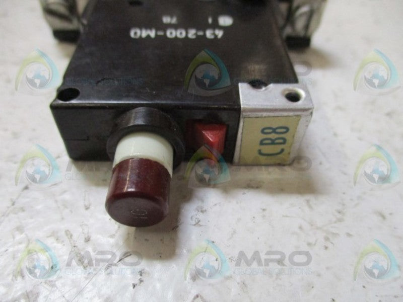 LOT OF 3 ETA CIRCUIT BREAKER 43-200-MO UNMP