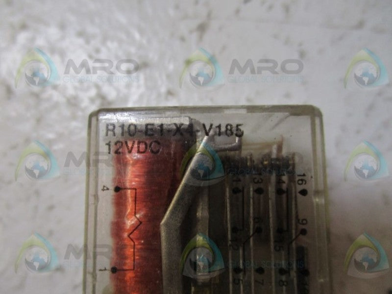 POTTER & BRUMFIELD R10-E1-X4-V185 RELAY 12VDC *USED*
