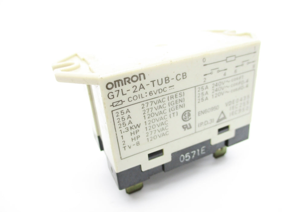 OMRON G7L-2A-TUB-CB 6VDC 25A UNMP