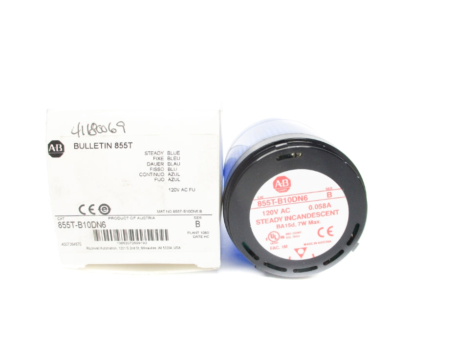 ALLEN BRADLEY 855T-B10DN6 SER. B (WH) NSMP