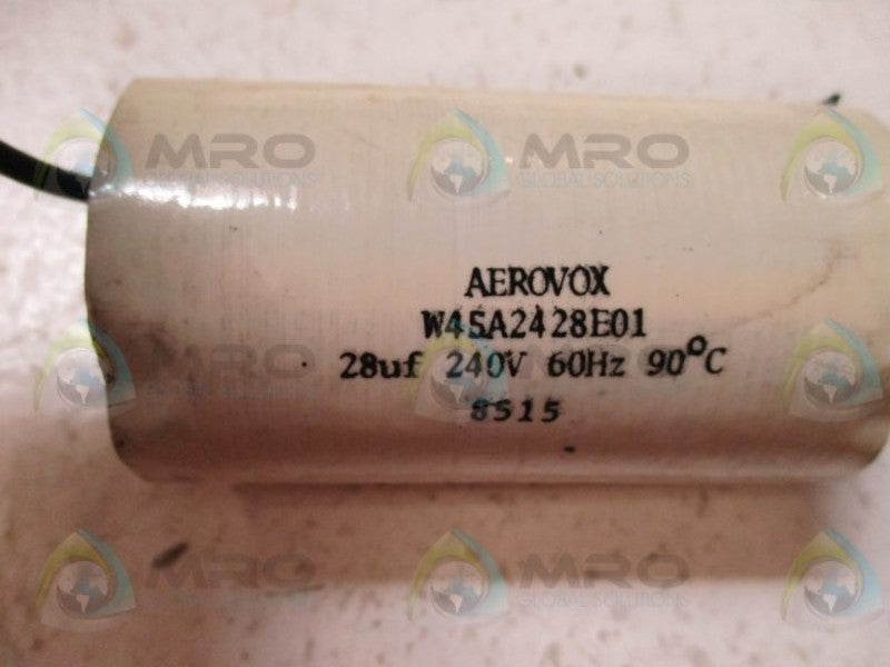 AEROVOX W45A2428E01 AXIAL FILM CAPACITOR 28UF 240V *USED*
