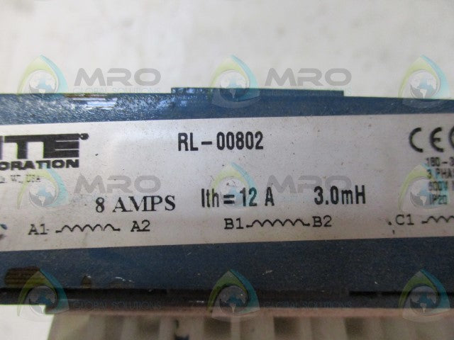 MTE RL-00802 3PHASE LINE REACTOR *USED*