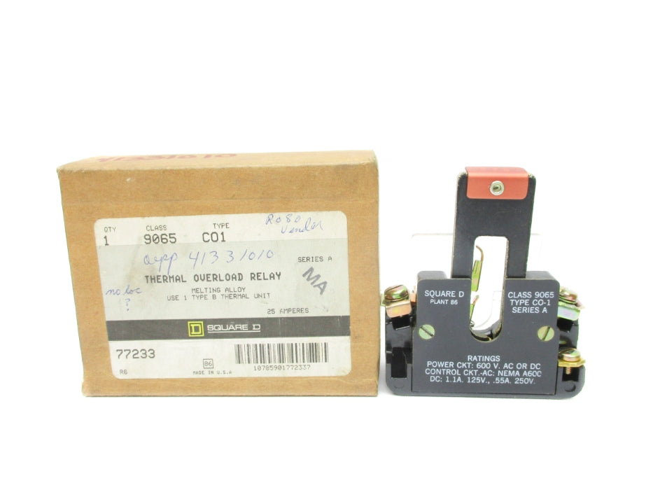 SQUARE D 9065CO1 SER. A 600VAC/DC 25A NSMP