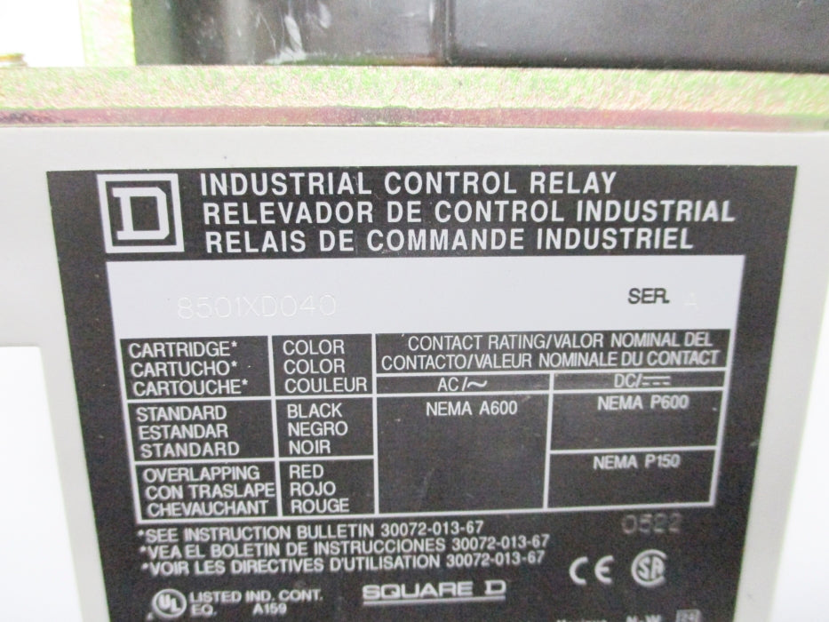 SQUARE D 8501XDO40 SER. A 230/250V NSNP