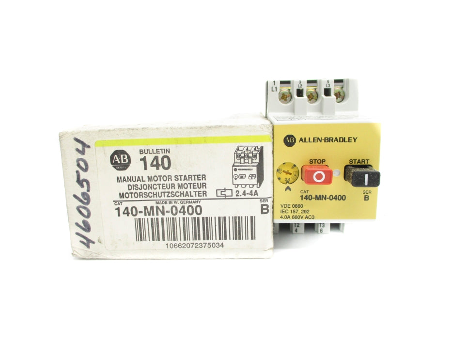 ALLEN BRADLEY 140-MN-0400 SER. B (WH/YL) NSMP