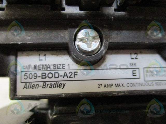 ALLEN BRADLEY 509-BOD-A2F SER. E STARTER *USED*