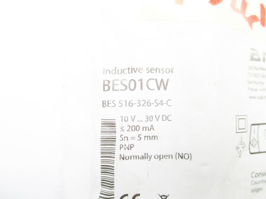 BALLUFF BES516-326-S4-C BES01CW 10-30VDC NSMP